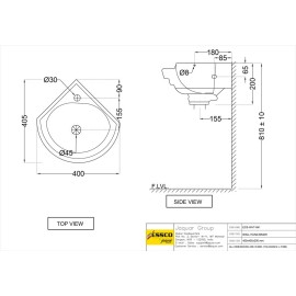 Wall Hung Corner Basin