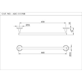 Towel Rail 450mm Long