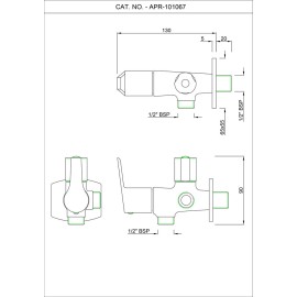 2-Way Angular Stop Cock