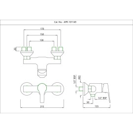 Single Lever Exposed Shower Mixer