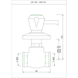 Flush Cock with Wall Flange