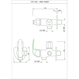 2-Way Angular Stop Cock