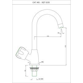 Sink Cock with Swinging Pipe Spout