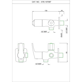 2-Way Angular Stop Cock