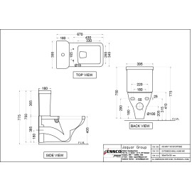 Bowl with Cistern for Extended Wall Hung WC