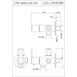 2-Way Angular Stop Cock