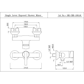 Single Lever Exposed Shower Mixer