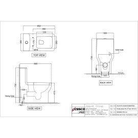 Rimless Single Piece WC