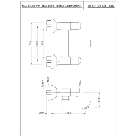 Wall Mixer Non-Telephonic Shower Arrangement