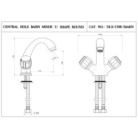 Central Hole Basin Mixer