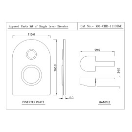 Exposed Parts Kit of Single Lever Diverter