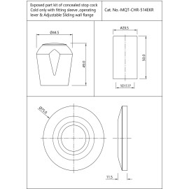 Exposed part kit of Concealed Stop Cock Cold Only