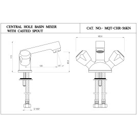 Central Hole Basin Mixer