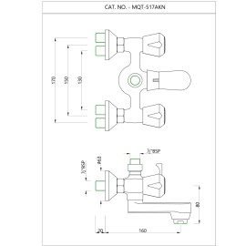 Wall Mixer Telephone Shower Arrangement