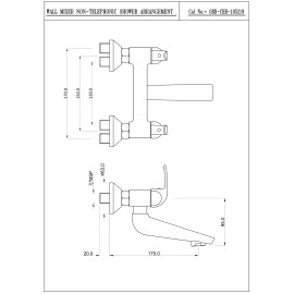 Wall Mixer Non-Telephonic Shower Arrangement