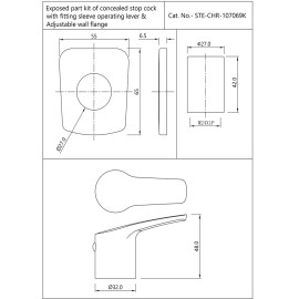 Exposed part kit of Concealed Stop Cock