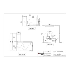 Bowl with Cistern for Extended Wall Hung WC