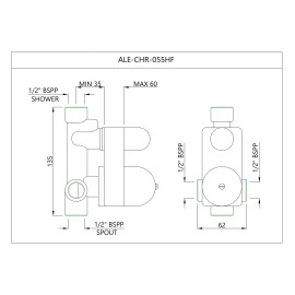 Concealed Body for Single Lever Divertor Concealed Body for Single Lever Divertor