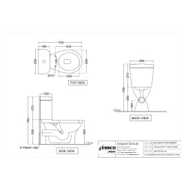 Bowl with cistern for Coupled WC Bowl with cistern for Coupled WC