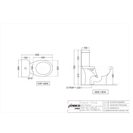 Bowl with Cistern for Coupled WC